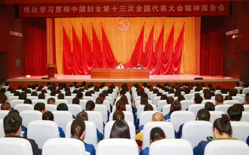 天津市妇联主席魏继红到尊龙凯时人生就是搏集团宣讲中国妇女十三大精神